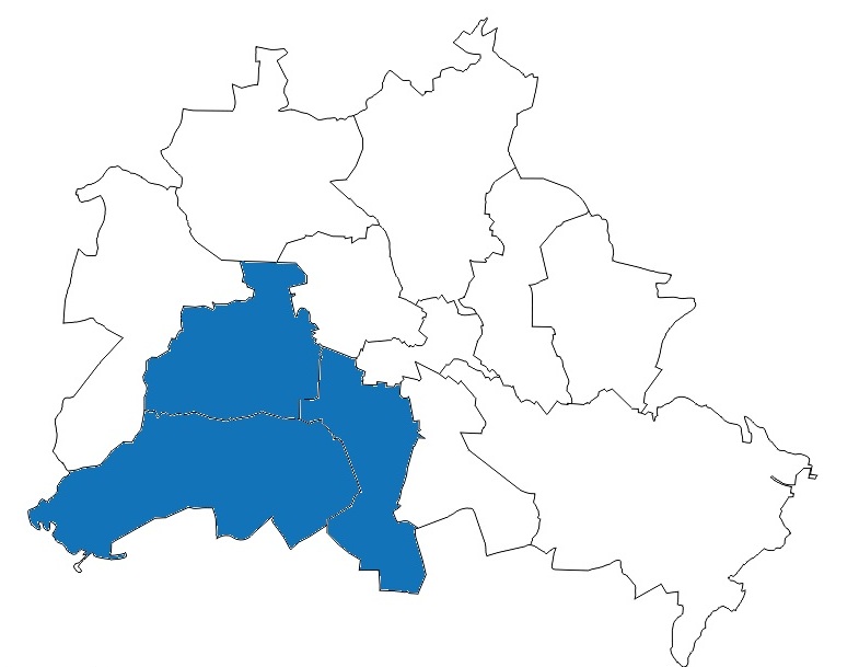 Einzugsgebiet Charlottenburg, Steglitz, Schöneberg<br />